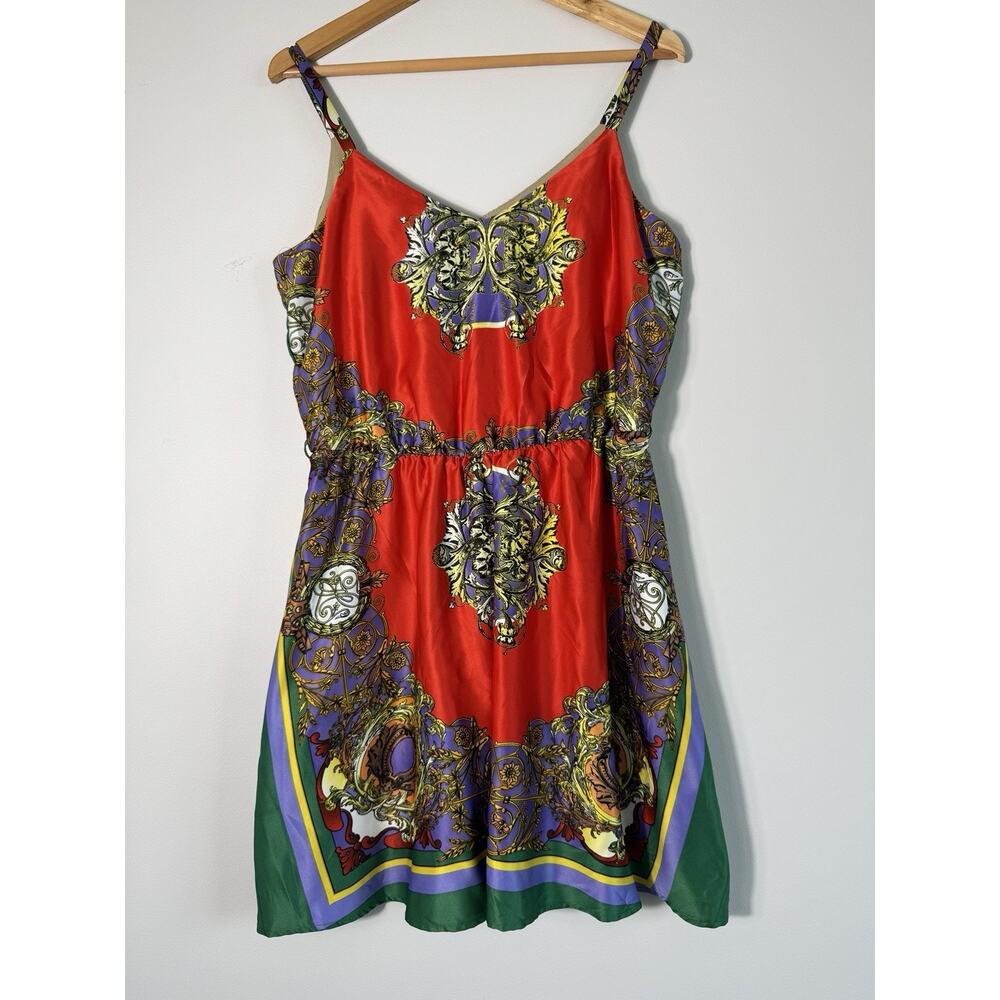 Mimi Chica Women's Handkerchief Dress Red Size L Vibrant Luxury - Picture 2 of 9